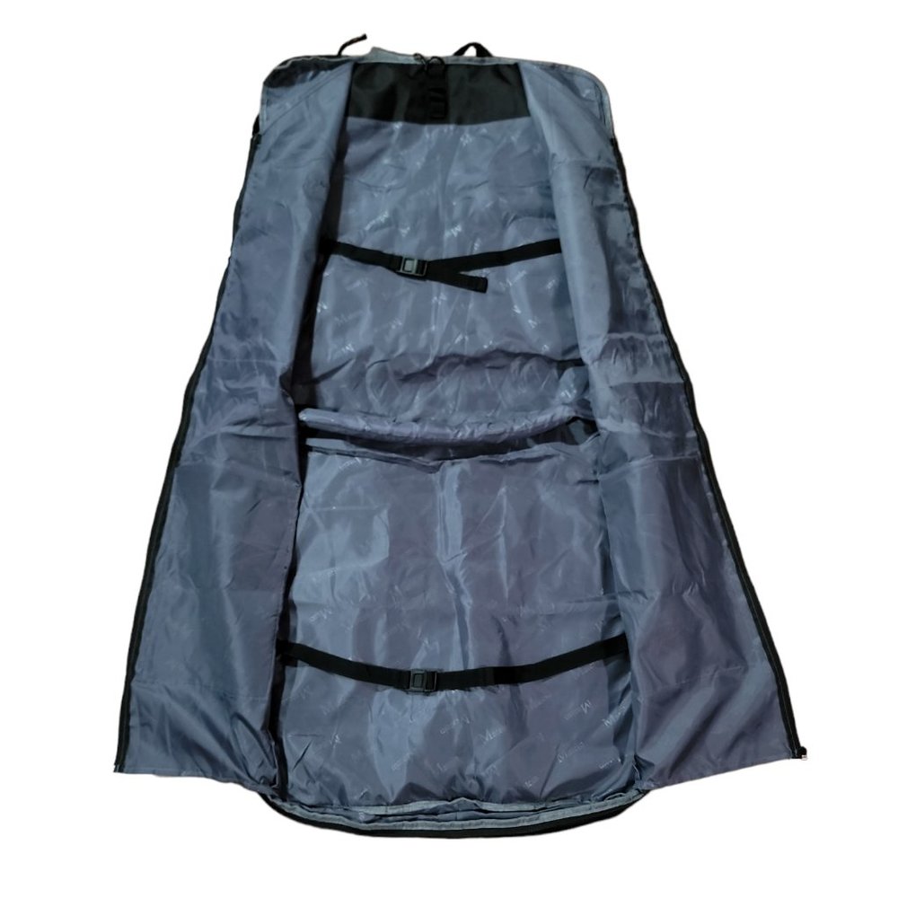 Mantein Black Garment Bag Large Suit Travel Bag Pockets Shoulder Strap Foldable - Picture 8 of 9